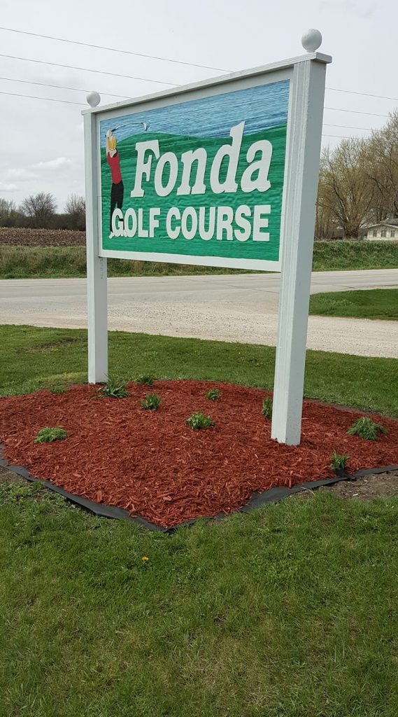 Fonda Golf Course Highway Sign